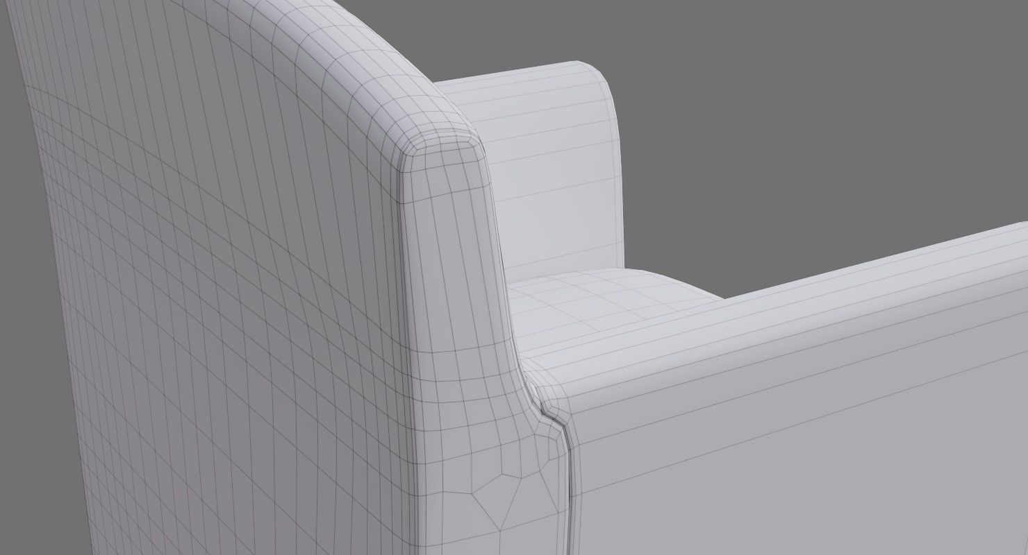Chair 2C Low-poly 3D model_11