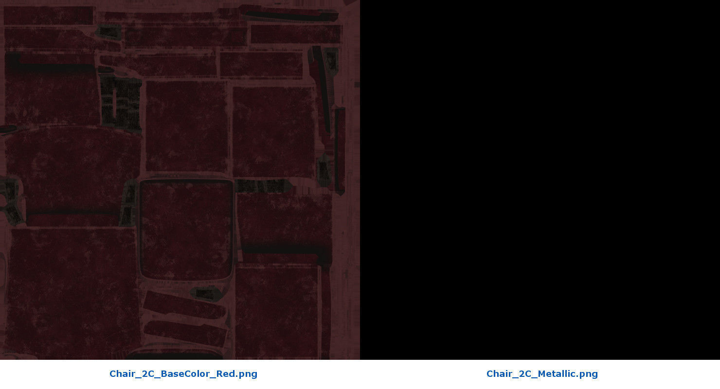 Chair 2C Low-poly 3D model_13