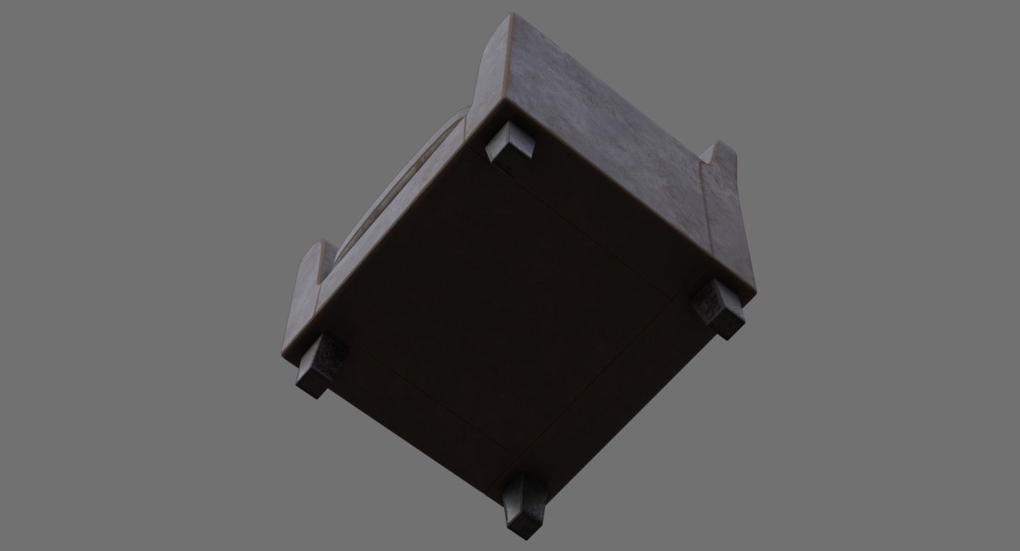 Chair 2C Low-poly 3D model_8