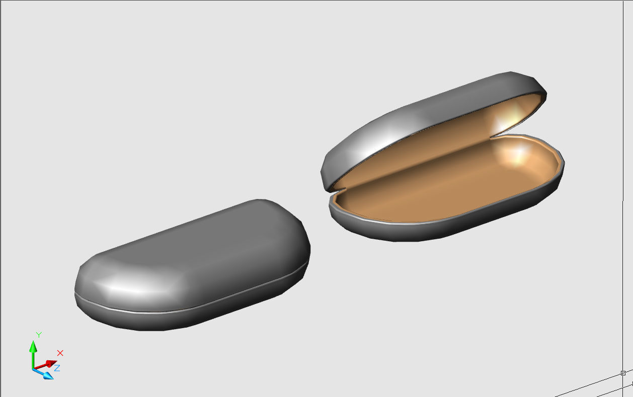 Glasses case 3D model_2