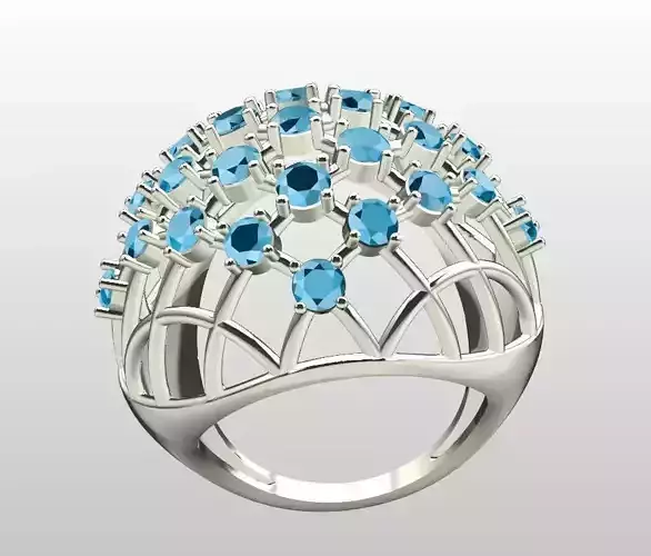 Fancy ladies air mesh ring
