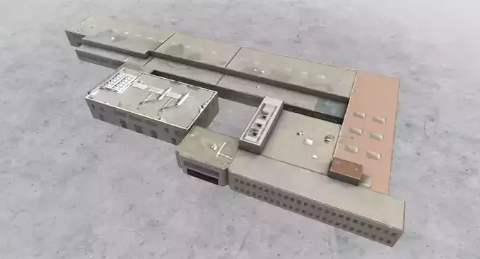 LFMN Technical Building Low-poly 3D model