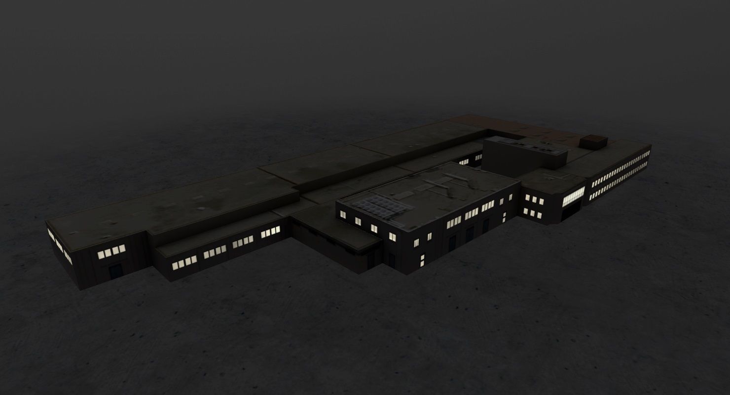 LFMN Technical Building Low-poly 3D model_5