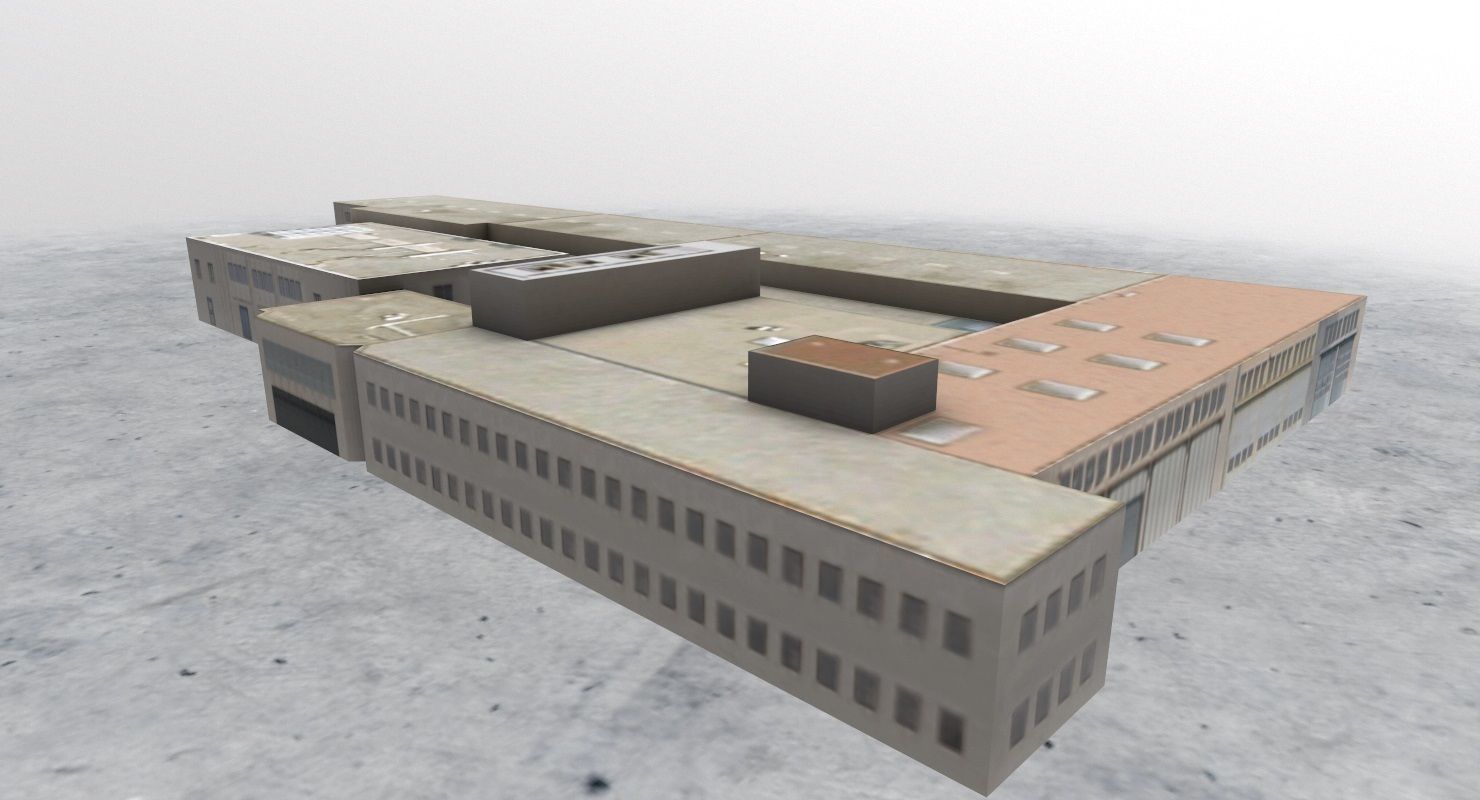 LFMN Technical Building Low-poly 3D model_4