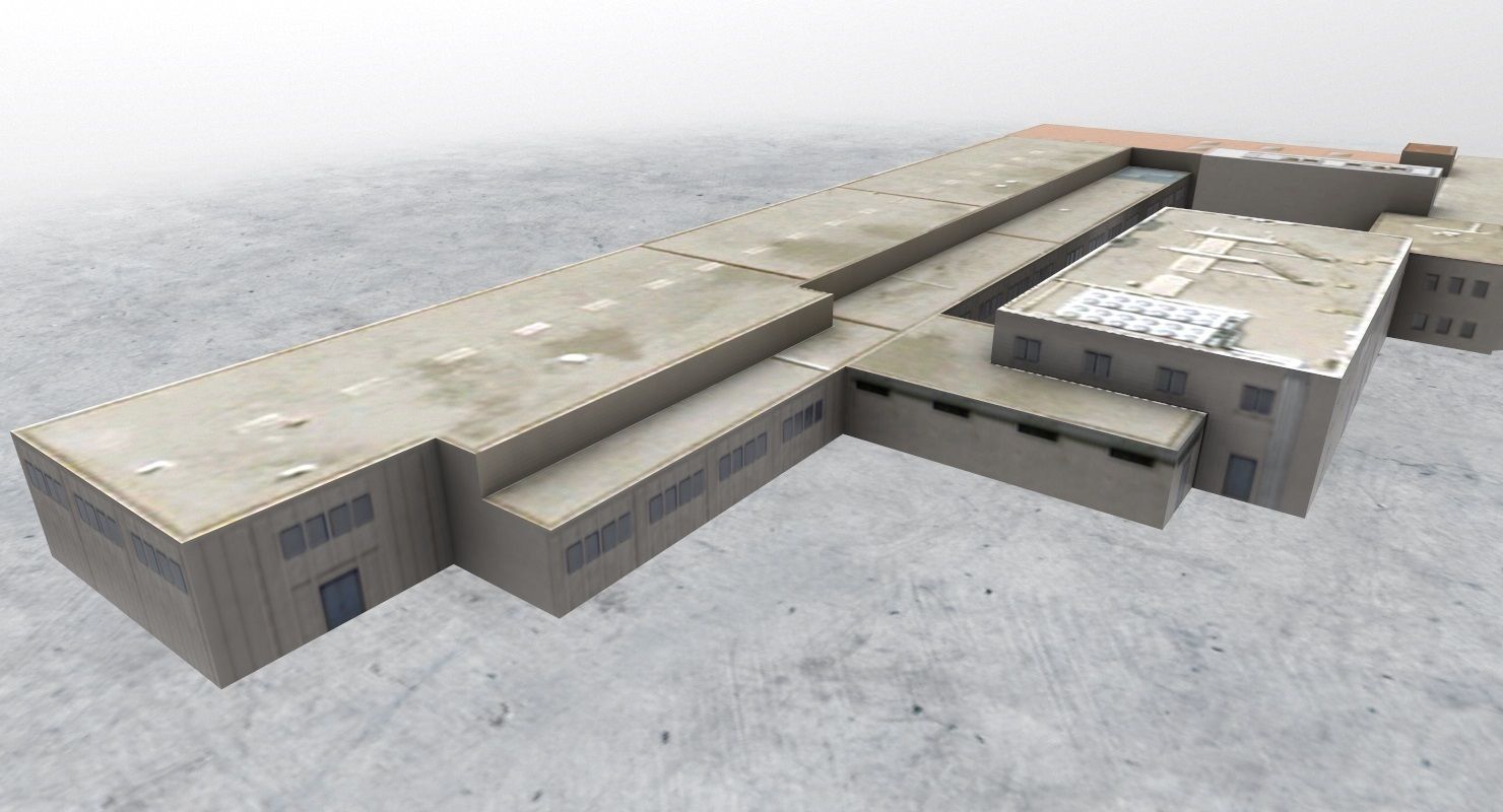 LFMN Technical Building Low-poly 3D model_2