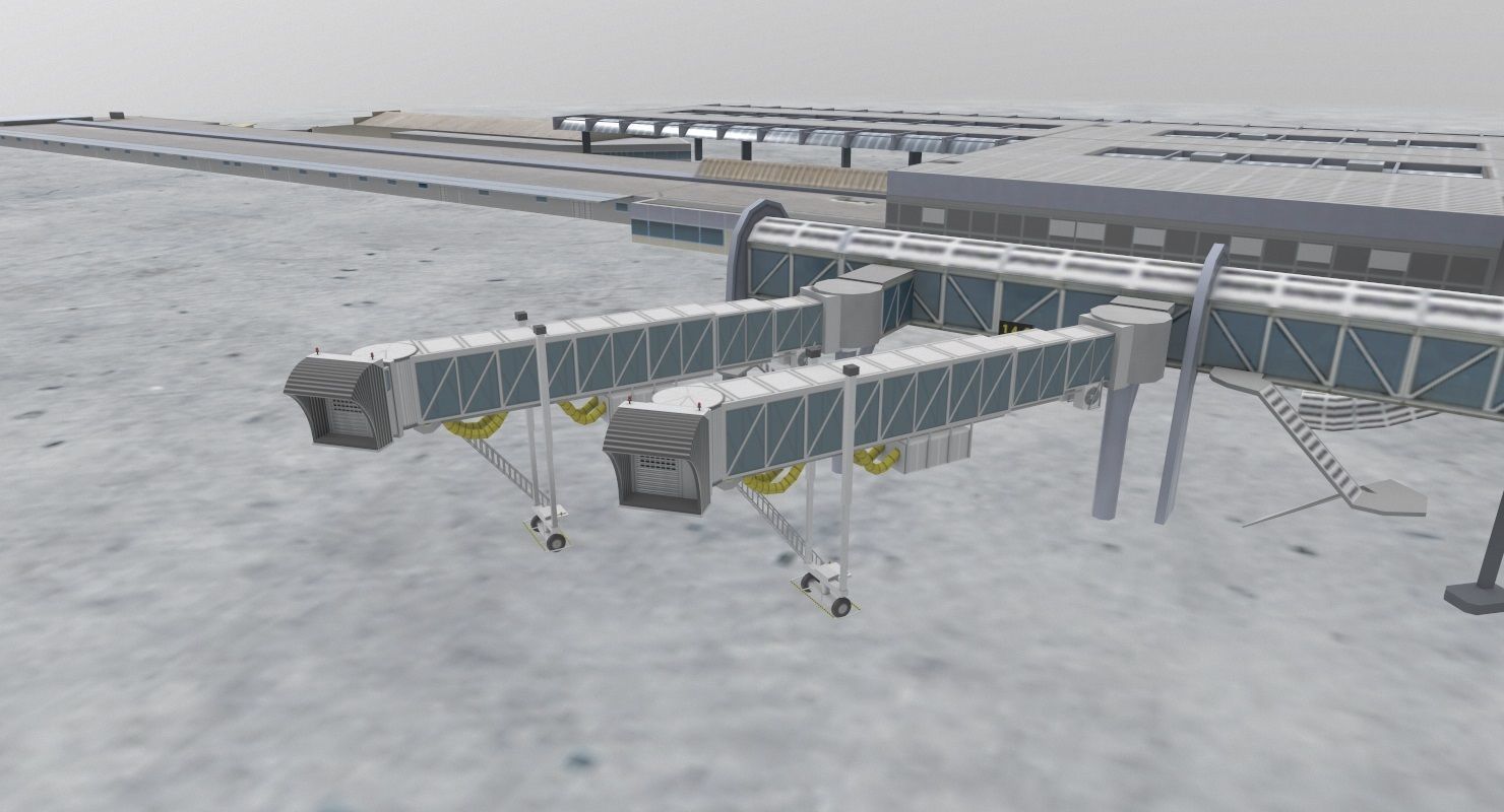 LFMN Terminal 1 Low-poly 3D model_1