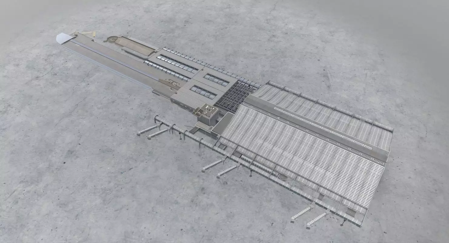 LFMN Terminal 1 Low-poly 3D model_0