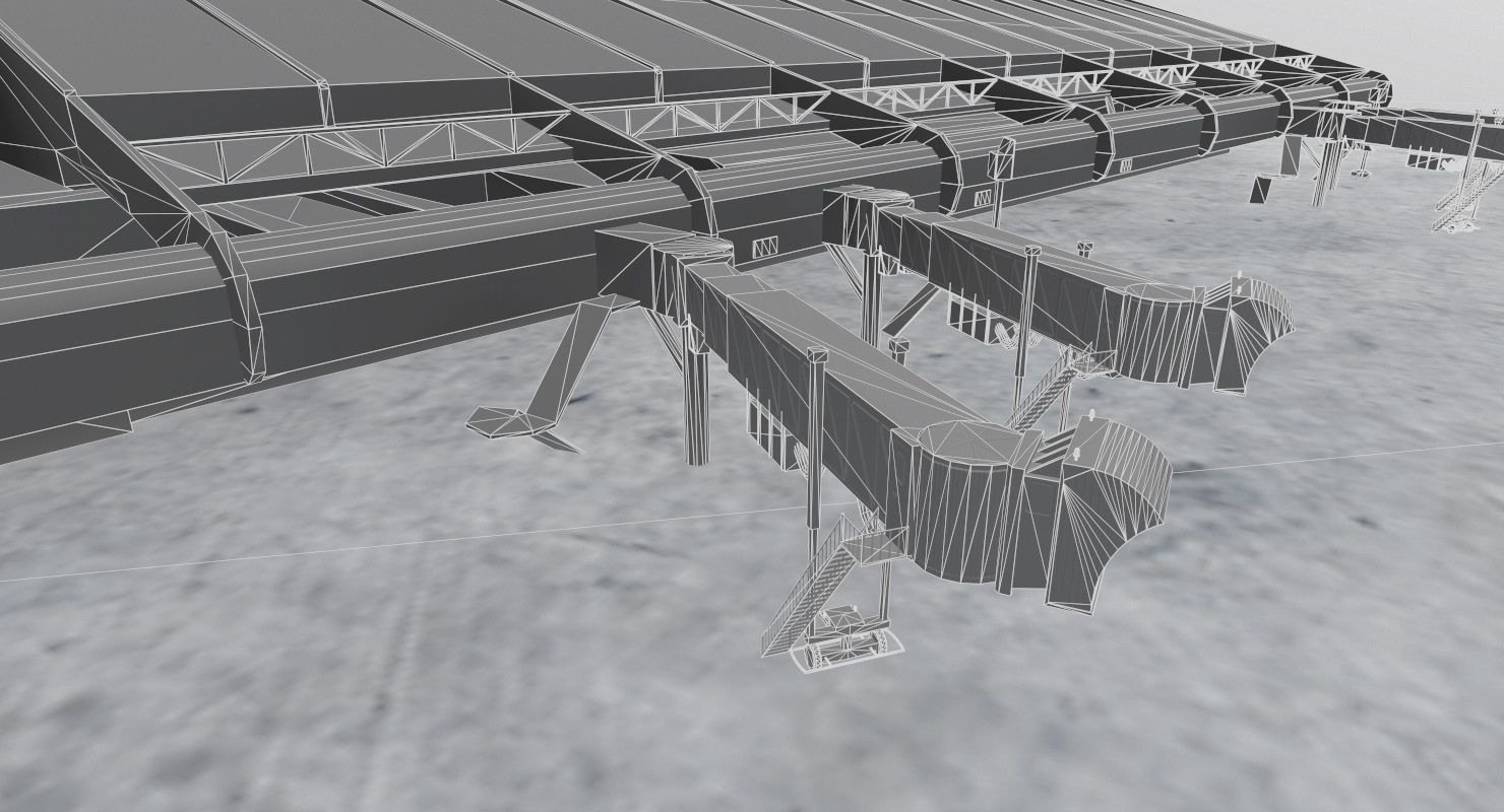 LFMN Terminal 1 Low-poly 3D model_17