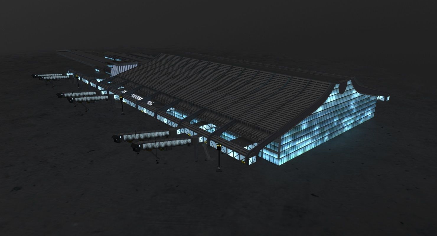 LFMN Terminal 1 Low-poly 3D model_9