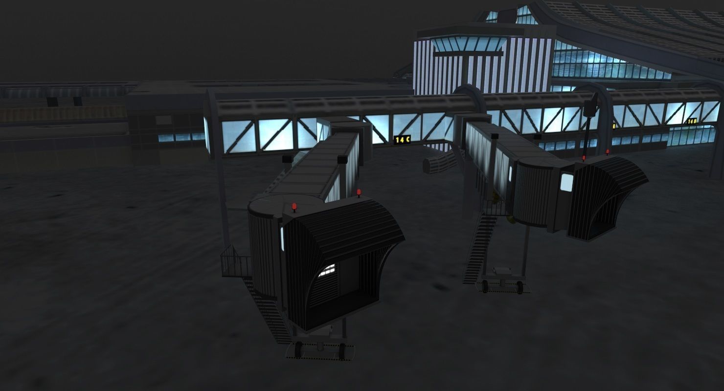 LFMN Terminal 1 Low-poly 3D model_10