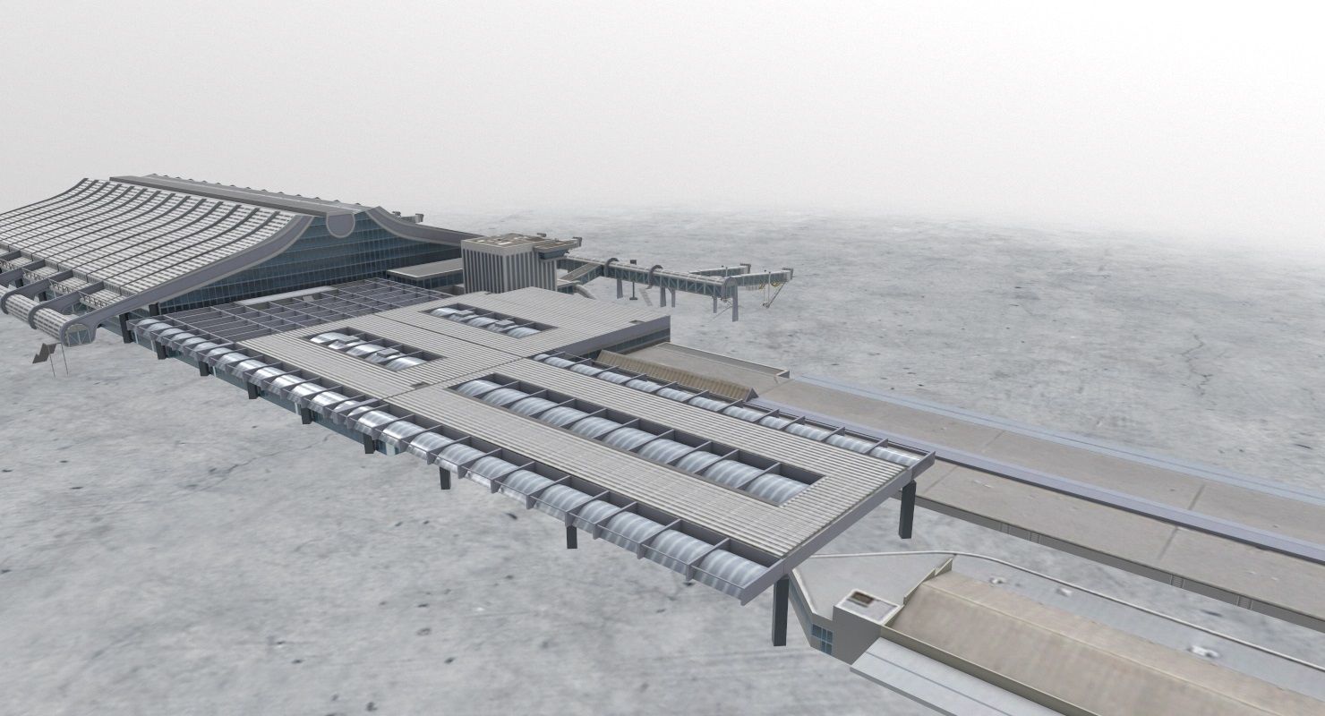 LFMN Terminal 1 Low-poly 3D model_2