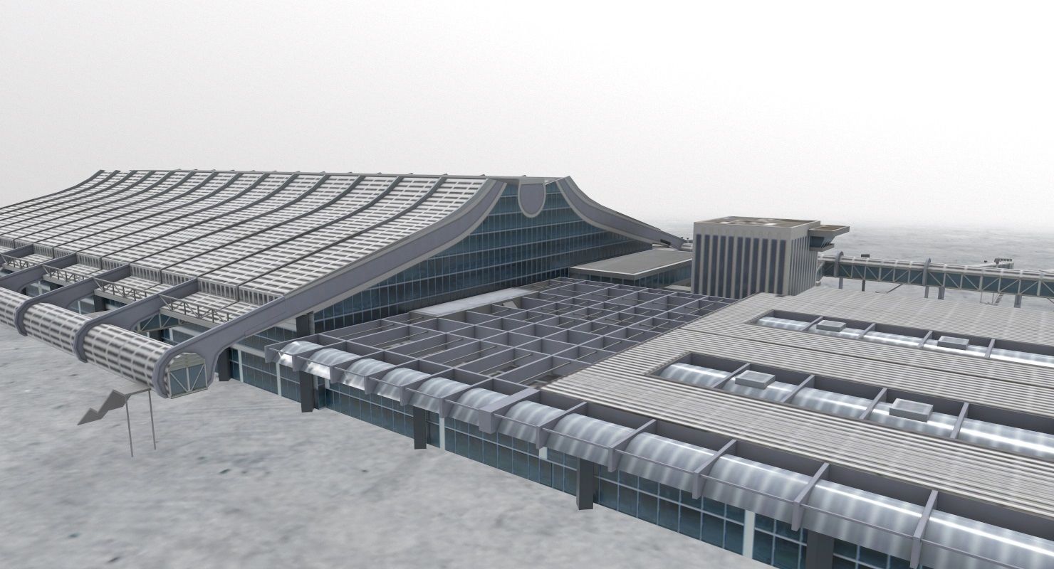 LFMN Terminal 1 Low-poly 3D model_5
