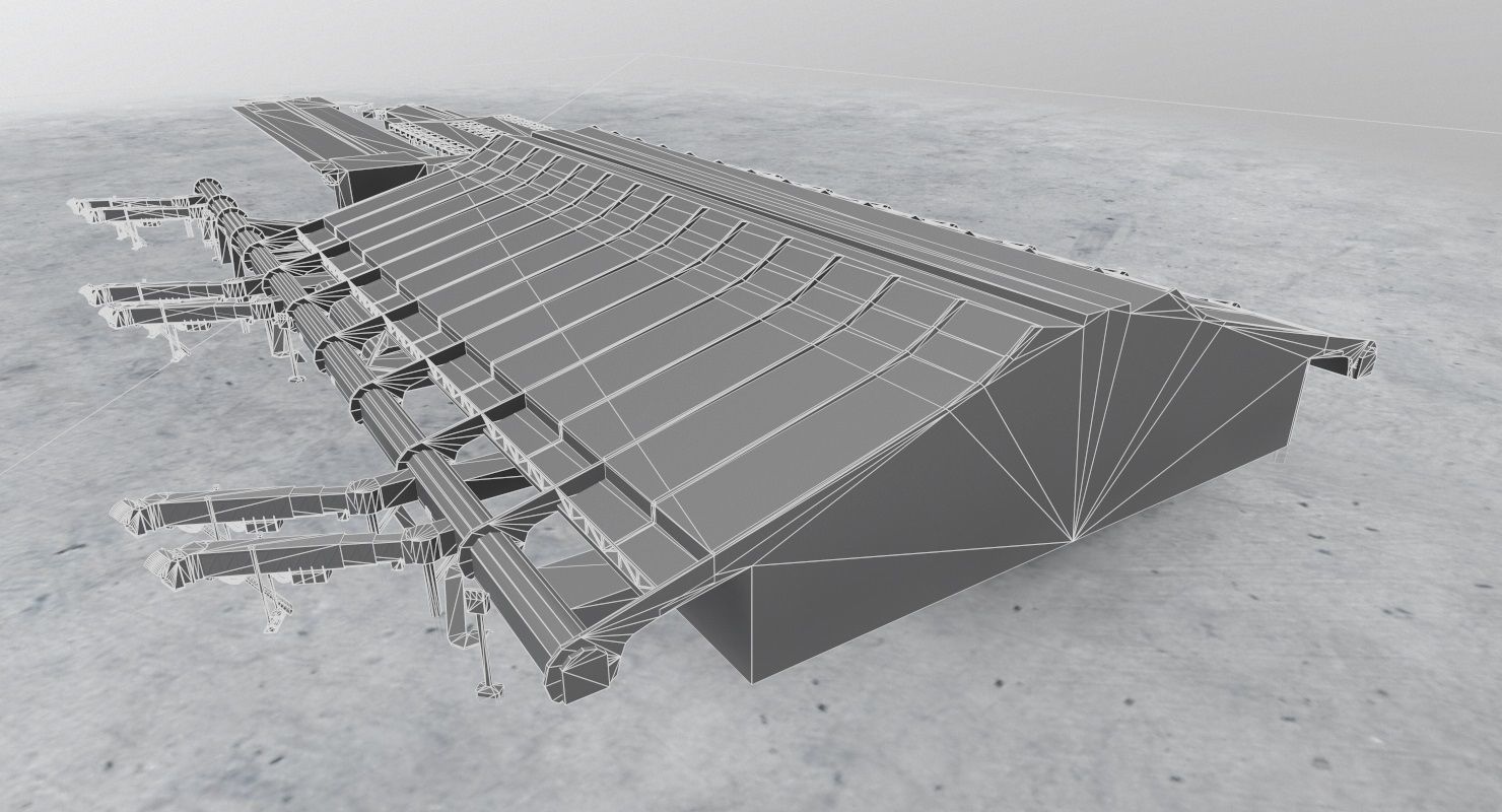 LFMN Terminal 1 Low-poly 3D model_14