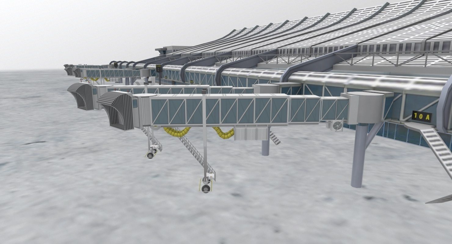 LFMN Terminal 1 Low-poly 3D model_3