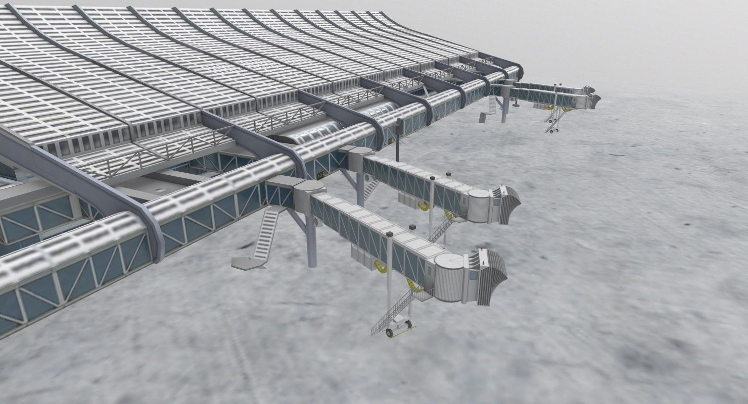 LFMN Terminal 1 Low-poly 3D model_7