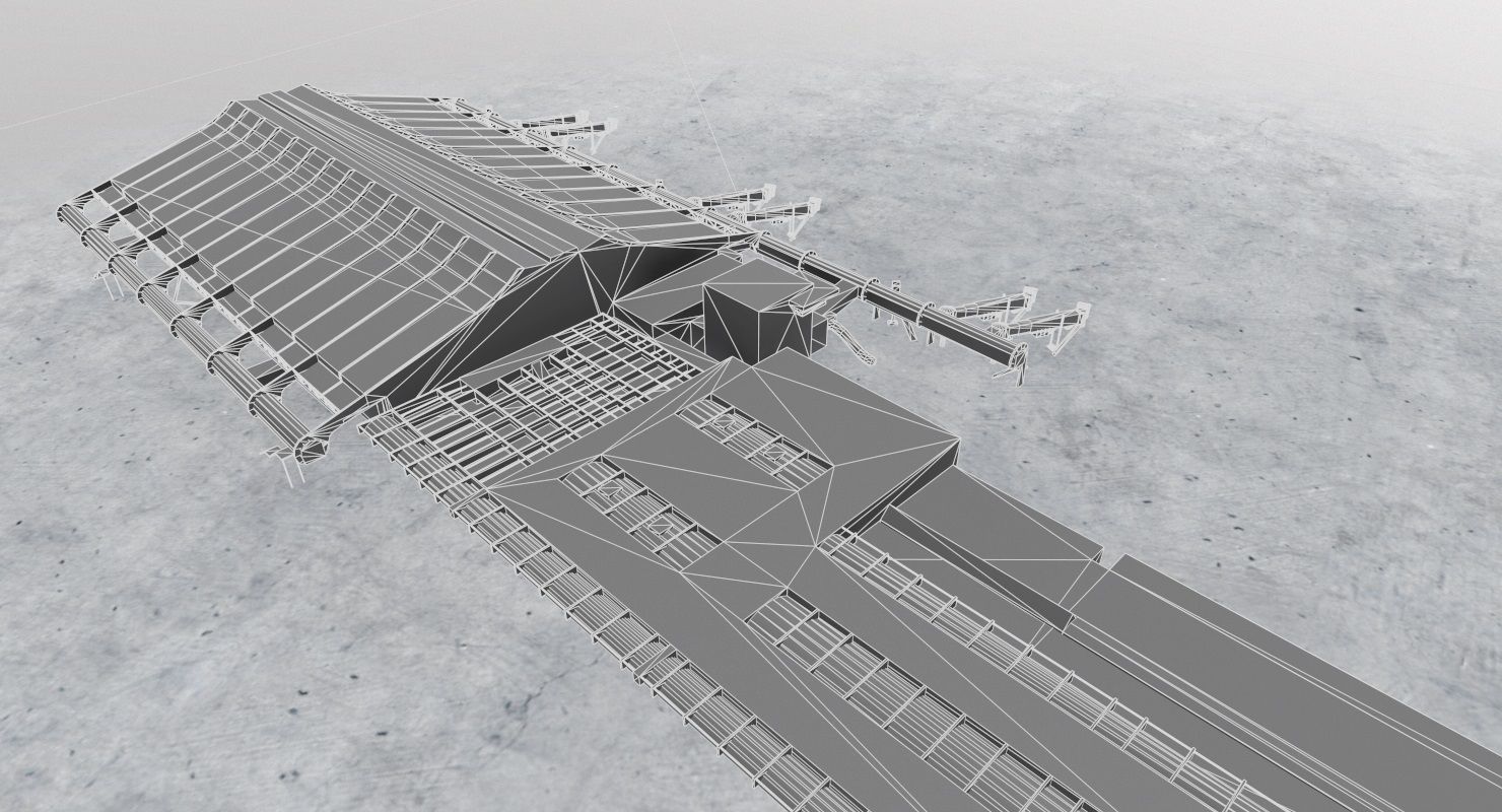 LFMN Terminal 1 Low-poly 3D model_19