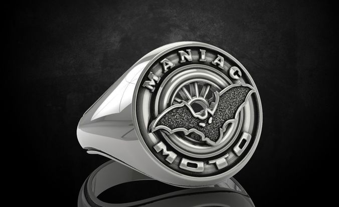 Ring for bikers maniac moto  309 3D print model