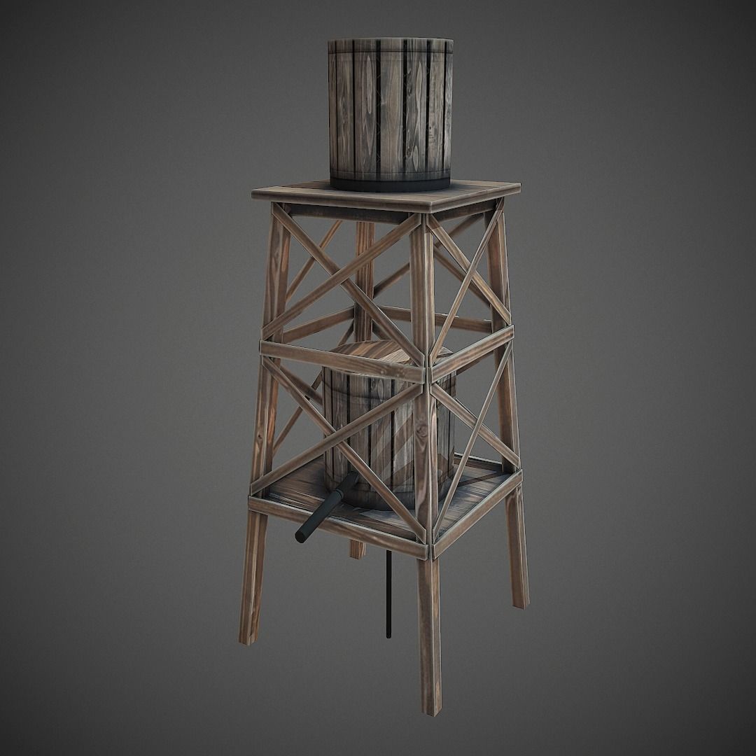 Western Props Pack Mobile Ready Low-poly 3D model_22