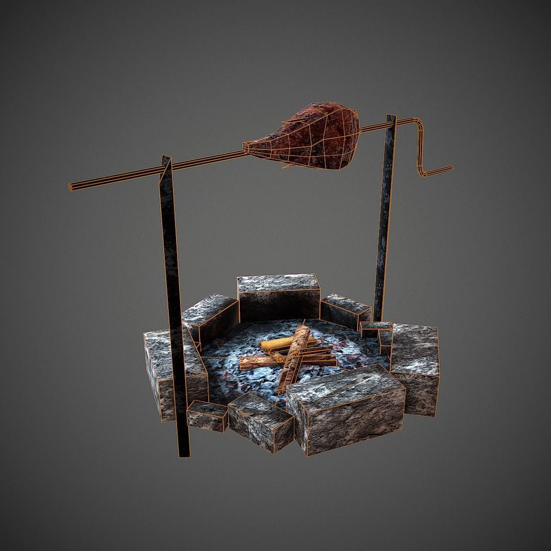 Western Props Pack Mobile Ready Low-poly 3D model_5