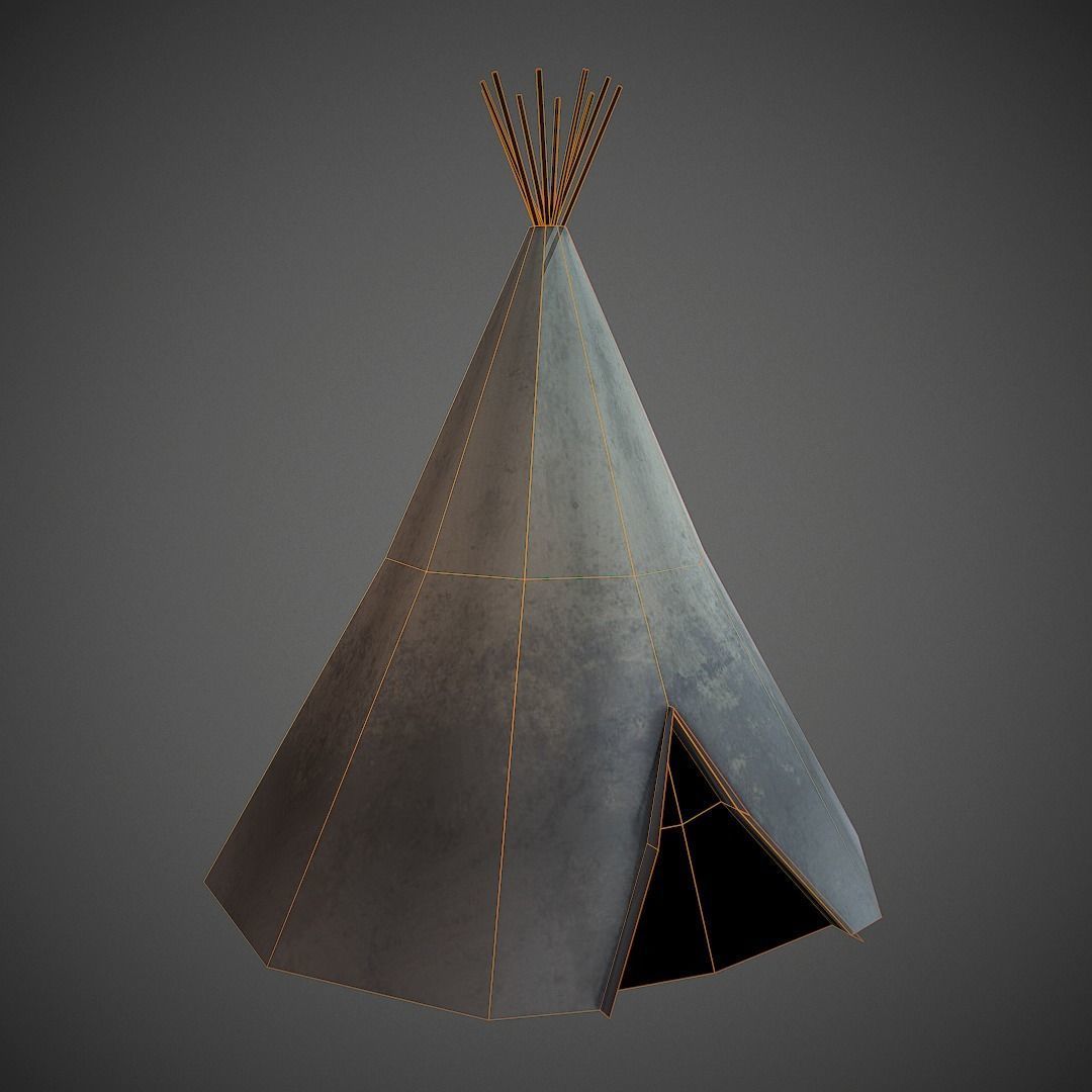 Western Props Pack Mobile Ready Low-poly 3D model_14