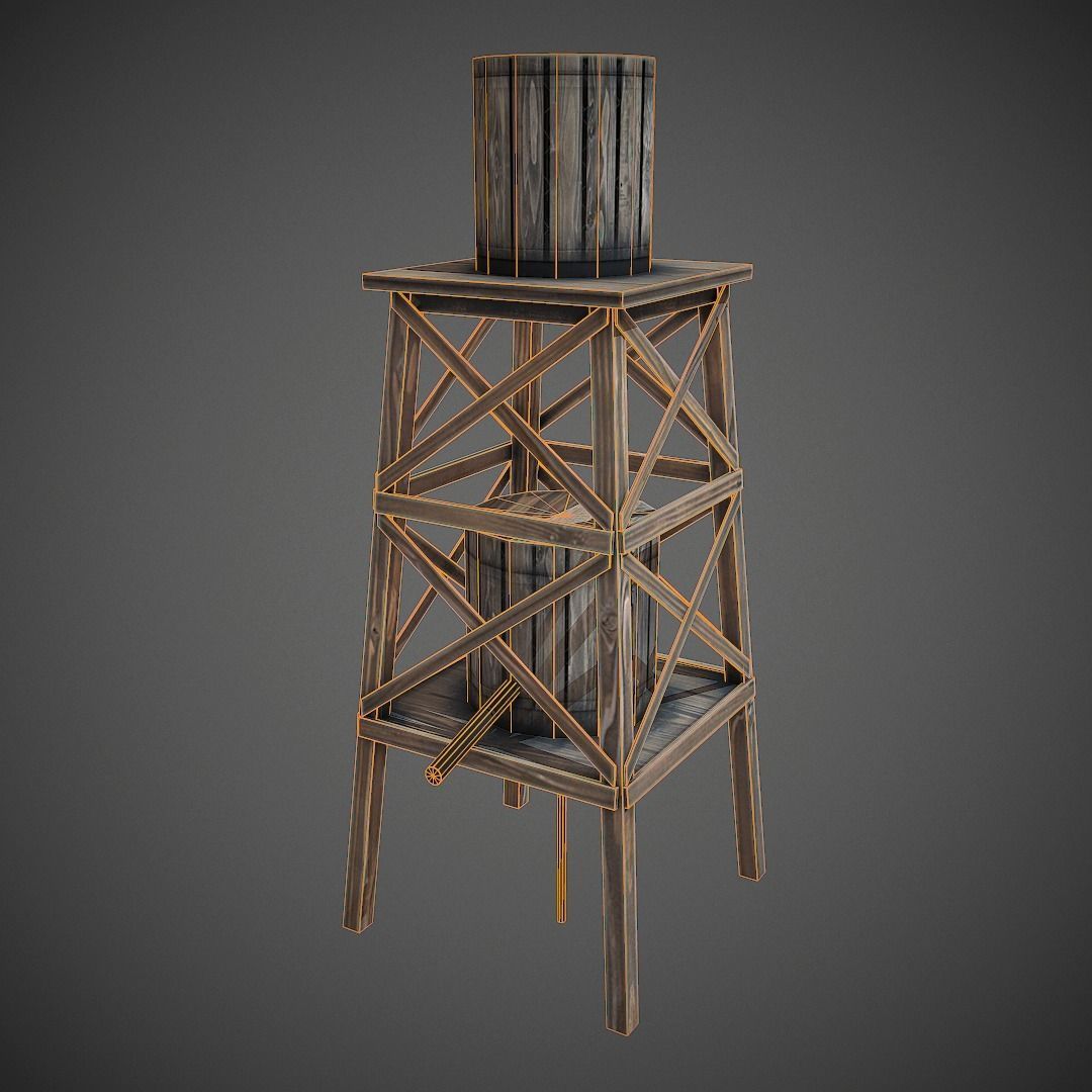 Western Props Pack Mobile Ready Low-poly 3D model_23