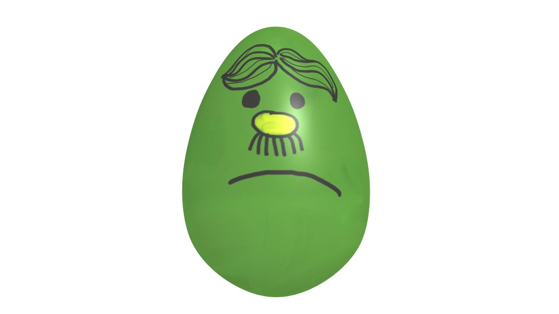 Easter Collection cartoon bunny with nose Low-poly 3D model_23