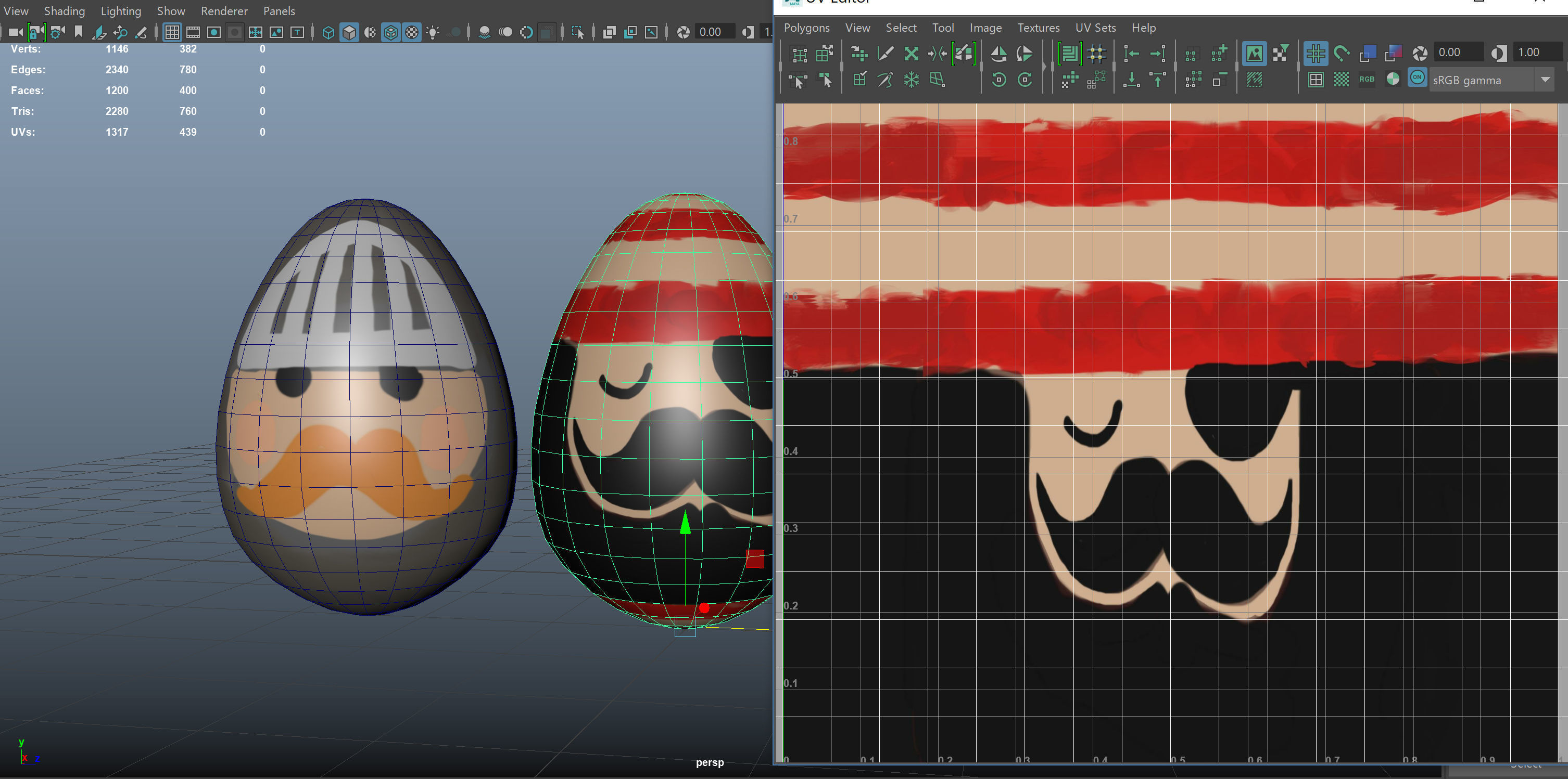 Easter Collection cartoon bunny with nose Low-poly 3D model_28
