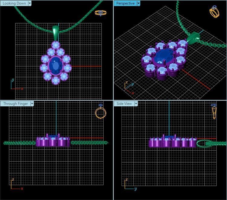 Pendant T00856 3D print model_2