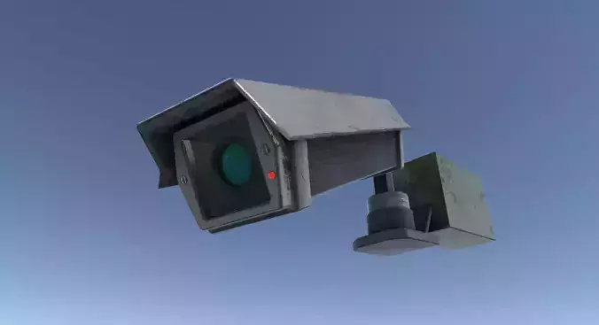 Survillance Camera System Low-poly 3D model