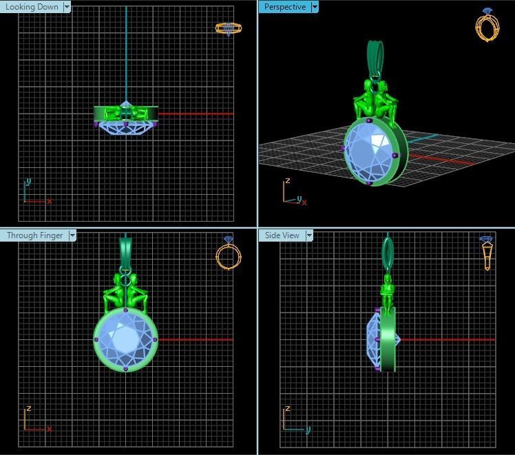 Pendant T00859 3D print model_2