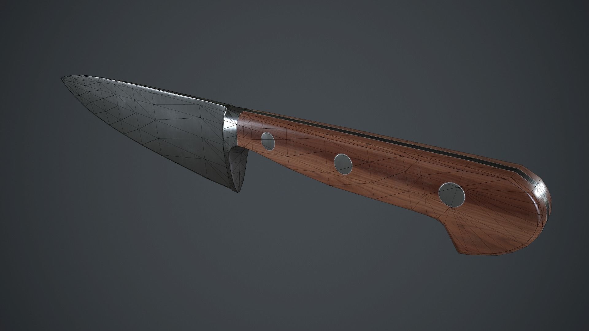 Kitchen Chef Knife PBR Game Ready Low-poly 3D model_20