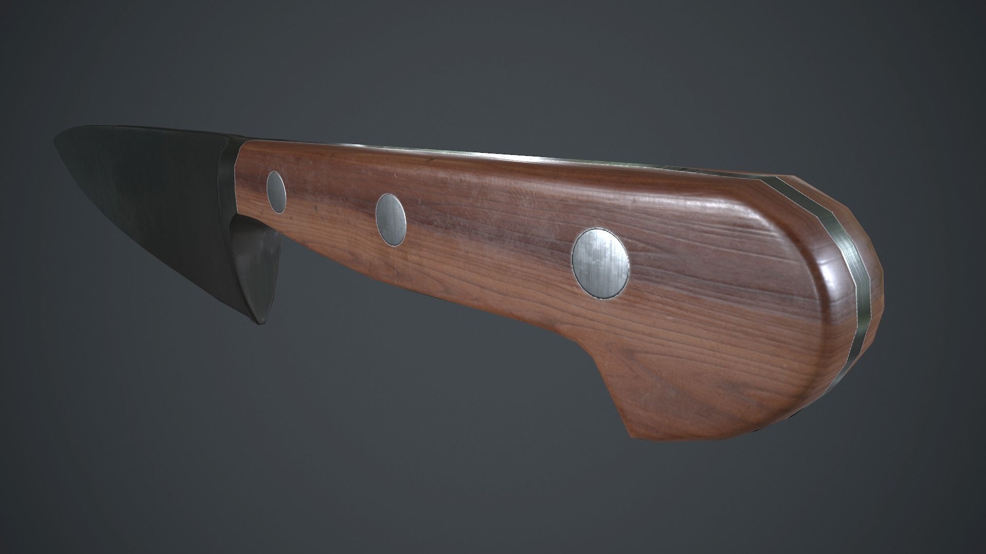 Kitchen Chef Knife PBR Game Ready Low-poly 3D model_4
