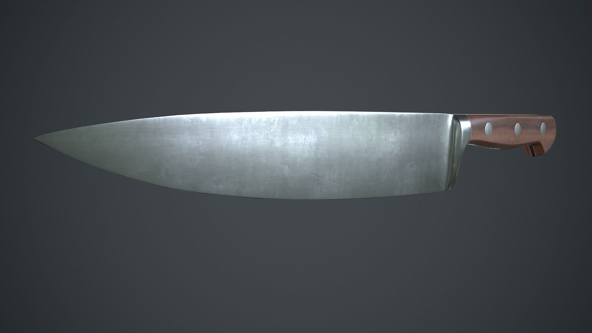Kitchen Chef Knife PBR Game Ready Low-poly 3D model_8