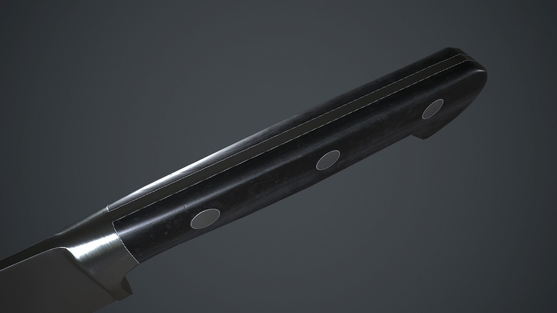 Kitchen Chef Knife PBR Game Ready Low-poly 3D model_12