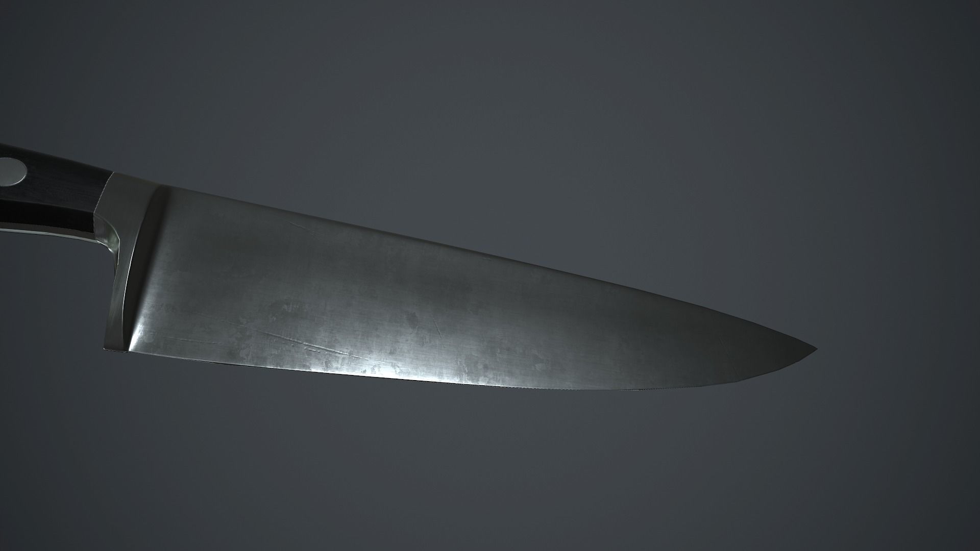 Kitchen Chef Knife PBR Game Ready Low-poly 3D model_15