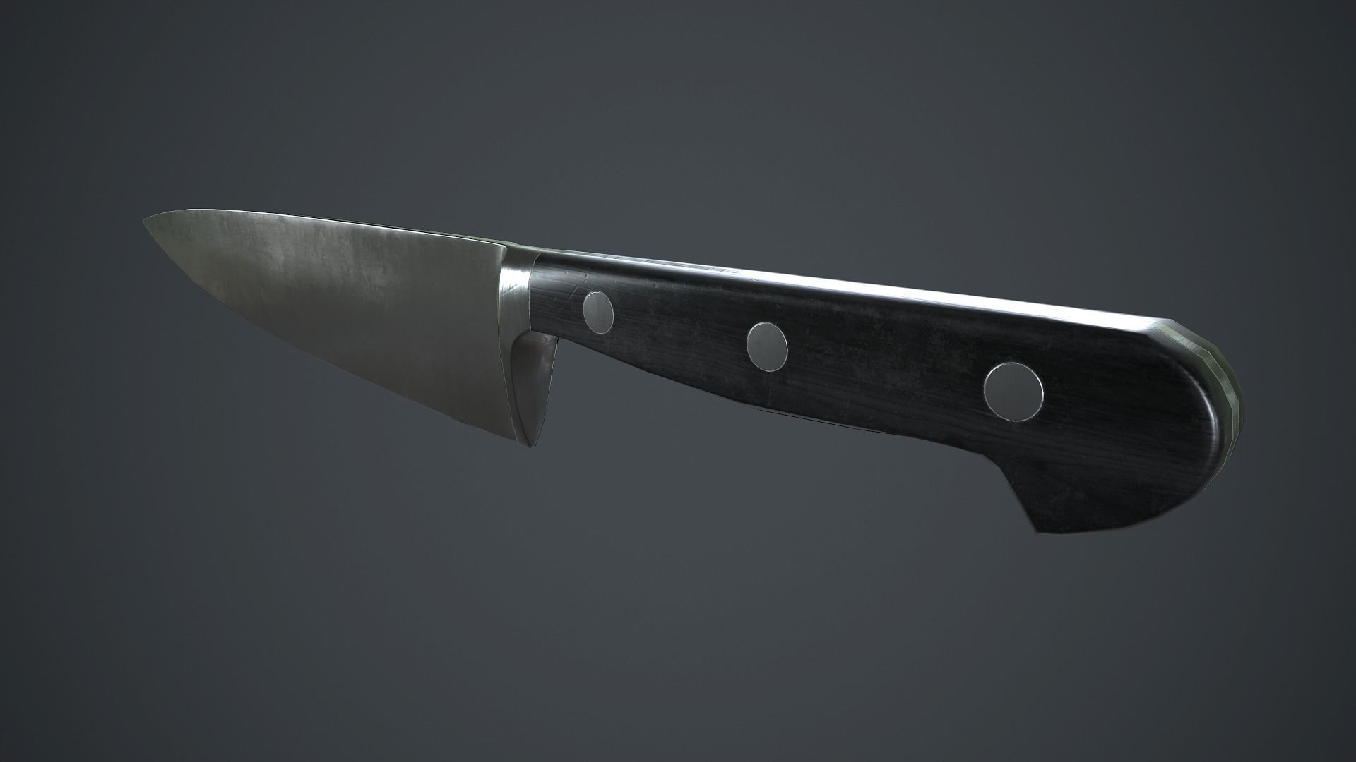 Kitchen Chef Knife PBR Game Ready Low-poly 3D model_13