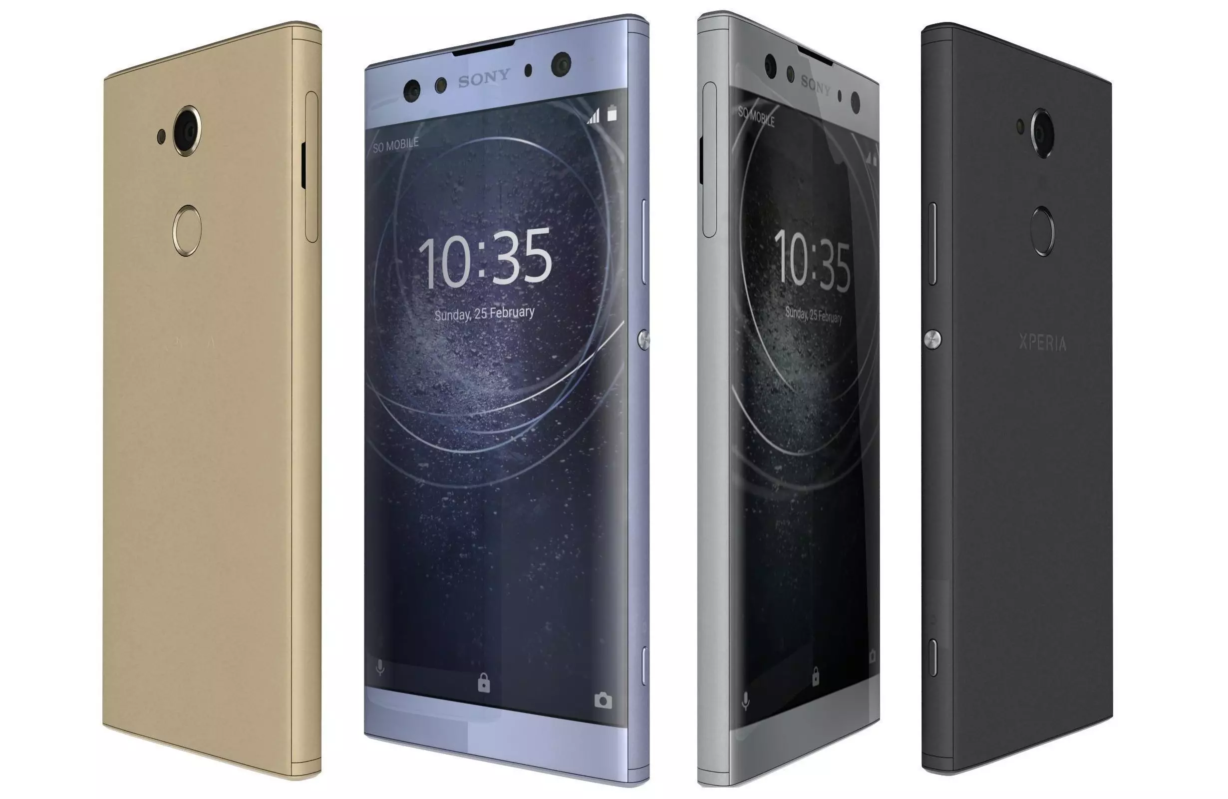 Sony Xperia XA2 Ultra All Colors 3D model_0