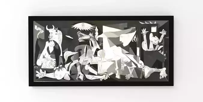 Guernica painting by Pablo Picasso for 3D printing 3D print model