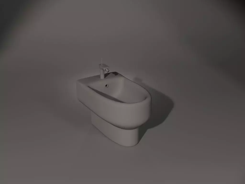 Simple bidet 3D model_0