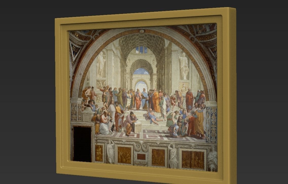 School of Athens painting by Raphael for 3D printing 3D print model_8