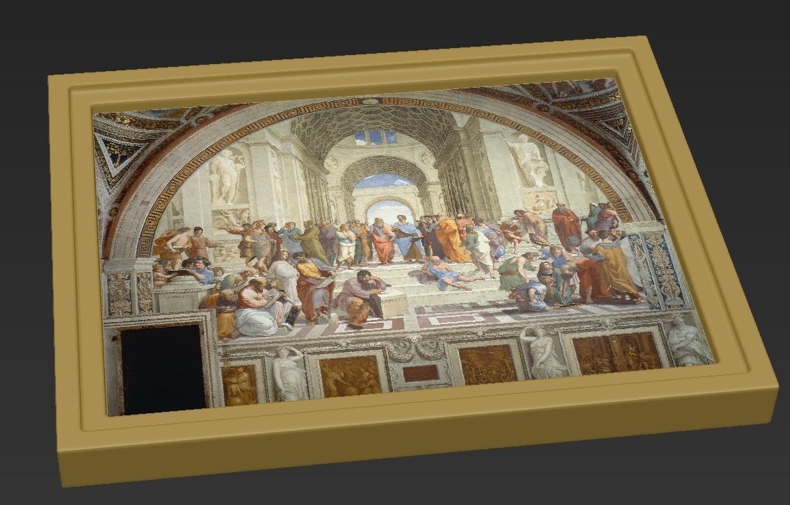 School of Athens painting by Raphael for 3D printing 3D print model_7