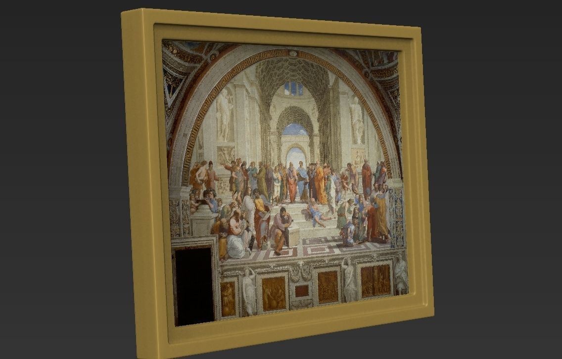 School of Athens painting by Raphael for 3D printing 3D print model_6