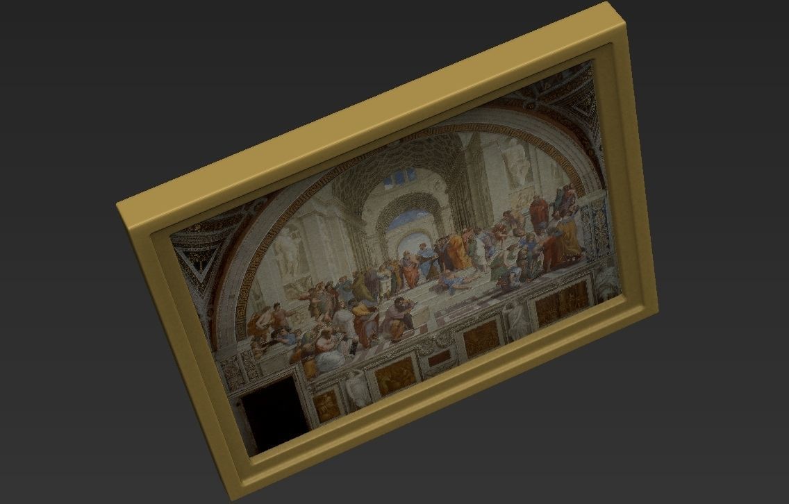 School of Athens painting by Raphael for 3D printing 3D print model_9