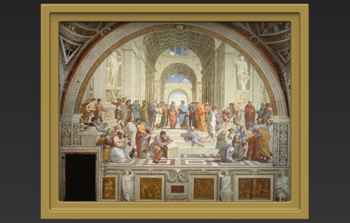 School of Athens painting by Raphael for 3D printing 3D print model_5