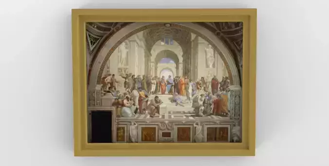 School of Athens painting by Raphael for 3D printing 3D print model