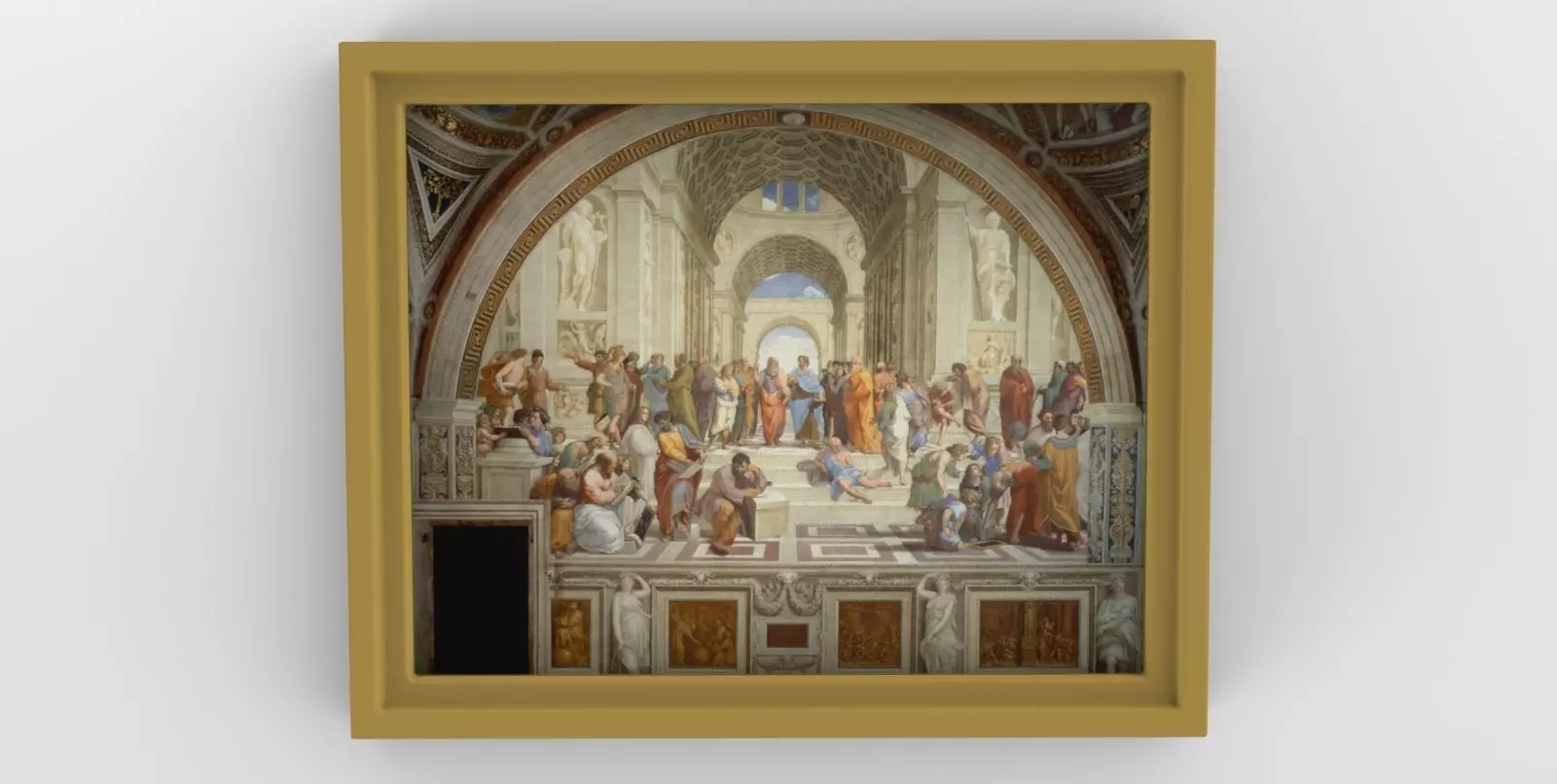 School of Athens painting by Raphael for 3D printing 3D print model_0