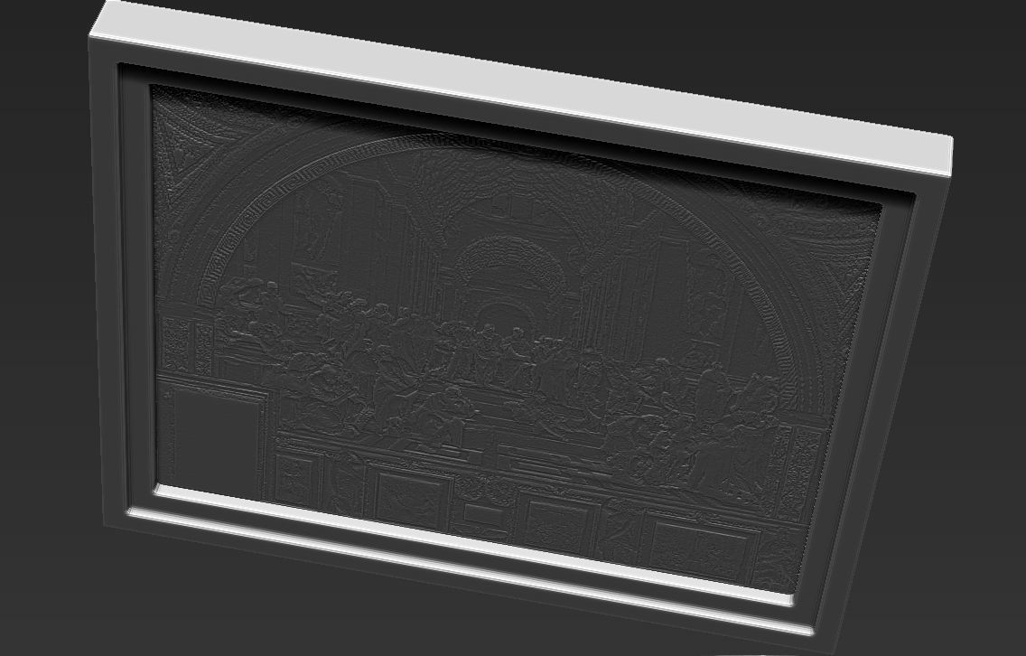 School of Athens painting by Raphael for 3D printing 3D print model_19