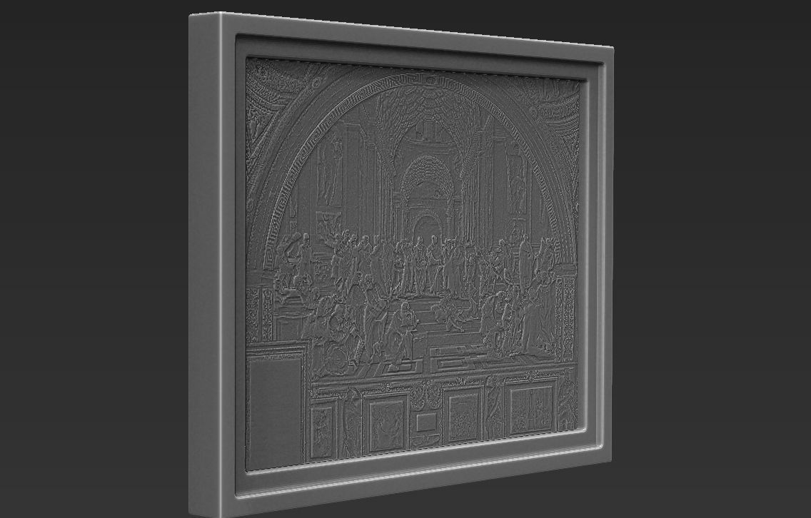 School of Athens painting by Raphael for 3D printing 3D print model_16