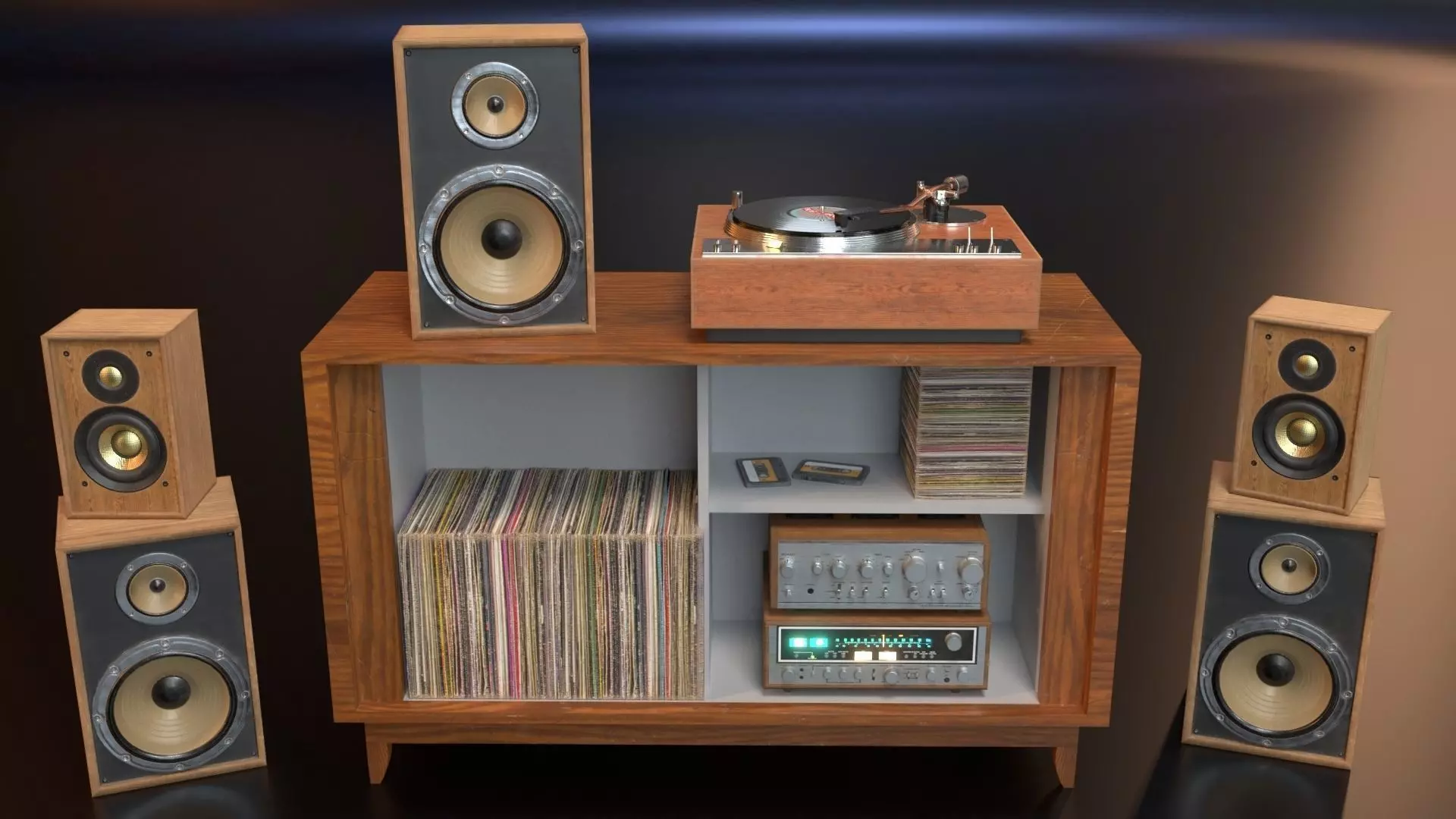PBR Audio Equipment Low-poly 3D model_0