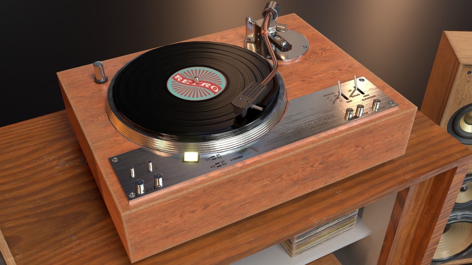 PBR Audio Equipment Low-poly 3D model_1